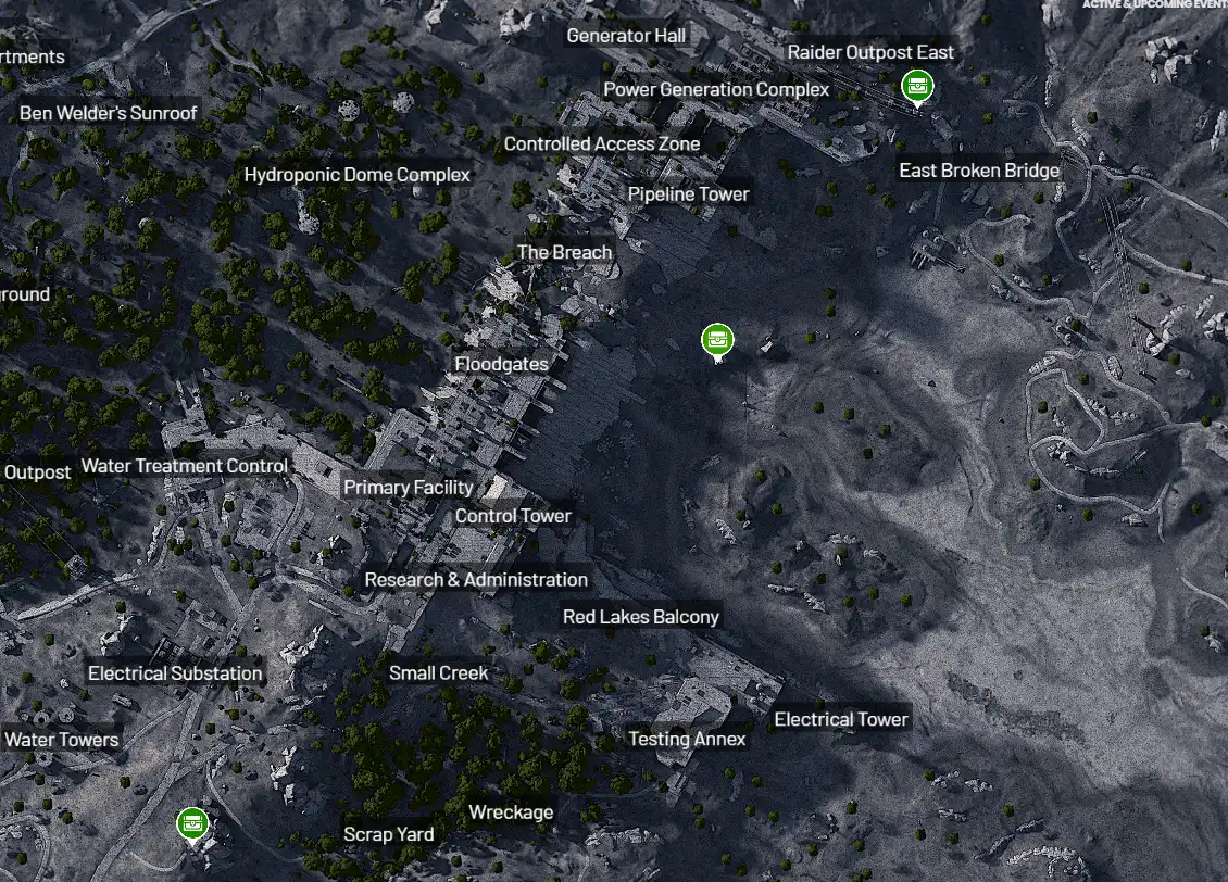 Dam route starting points